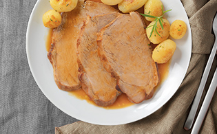 Veal roast with potatoes