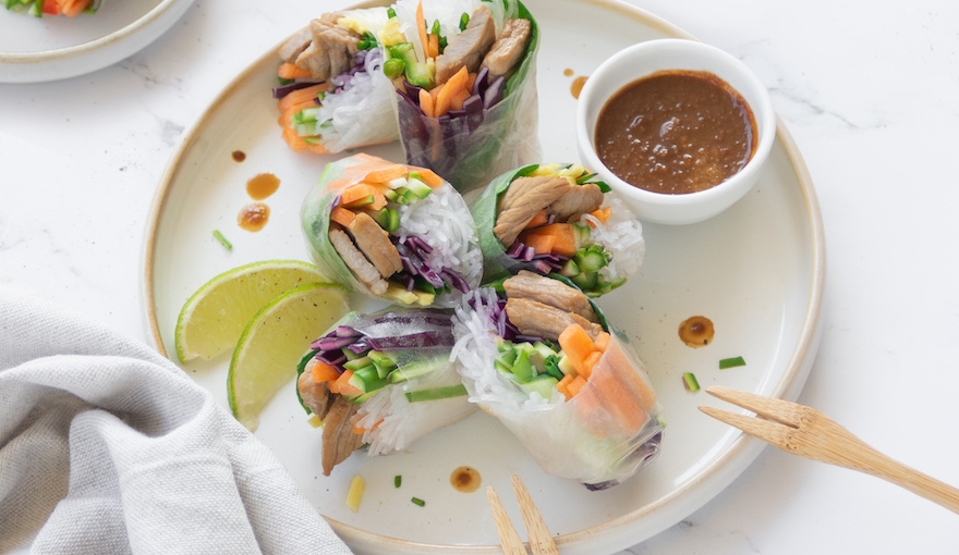 Spring rolls di vitello e verdure croccanti