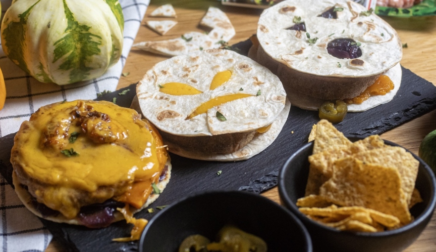 Quesadilla burger di Halloween