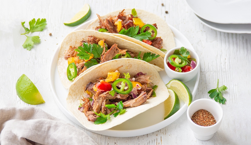 Tacos con carnitas di vitello