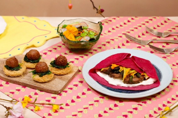 Crepes di Pasqua con arrosto di vitello