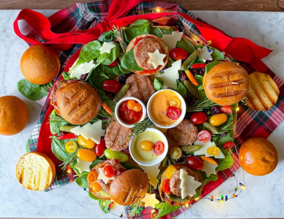 Mini hamburger di vitello: Christmas Board